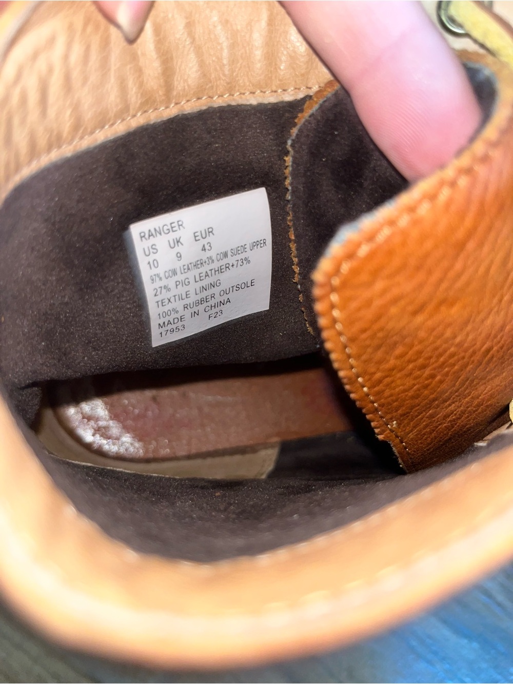 Polo Ralph Lauren Ranger brown tumbled leather boots - Picture 5 of 5